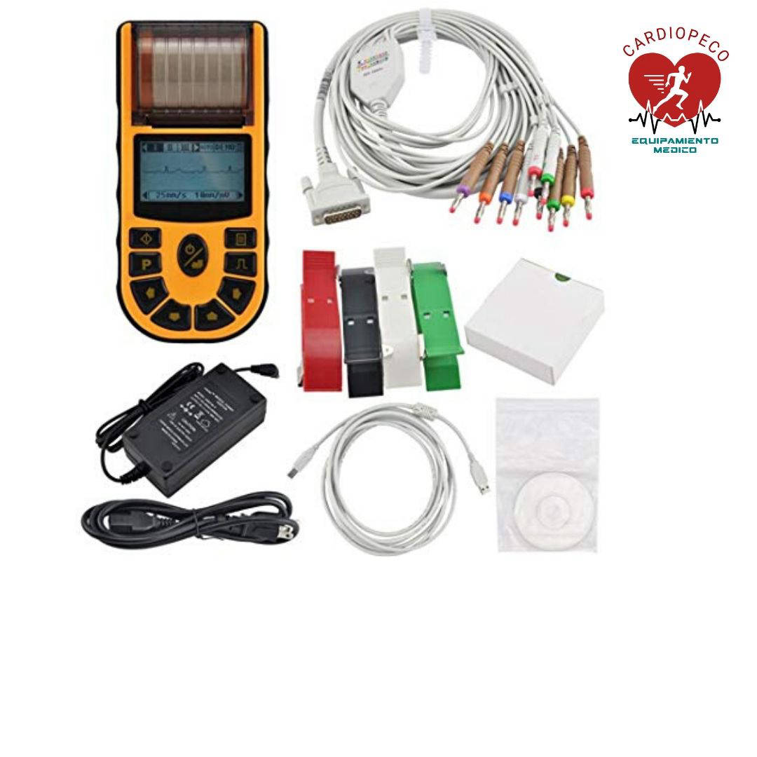 electrocardiografo portatil recargable contec 80A ecg 12 derivaciones